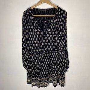 Zara • Trafaluc Black Cream floral dress tunic medium